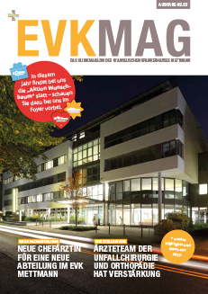 Titelbild des EVKMAG – Klinikmagazin aus dem EVK Mettmann – Ausgabe 03.2023